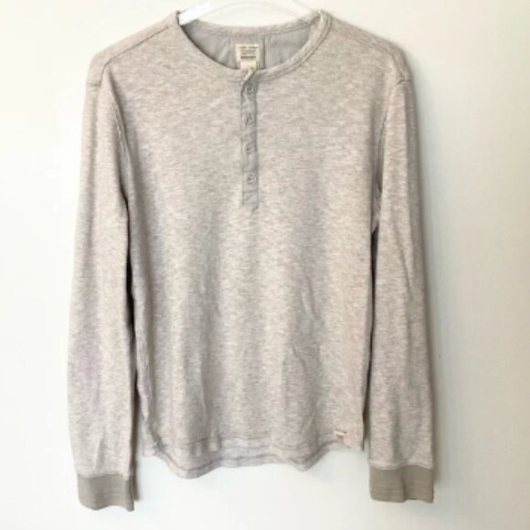 Lucky Brand Long Sleeve Henley Shirt - Oatmeal - M - Picture 1 of 6